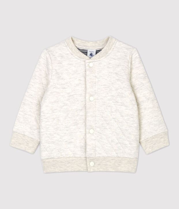 Cardigan trapuntato beb&egrave;. beige