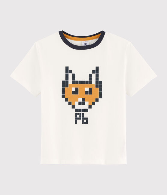 T-shirt serigrafata bambino bianco MARSHMALLOW