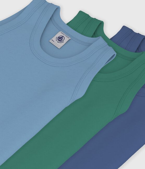 Set di canotte in cotone tinta unita bambina variante 1