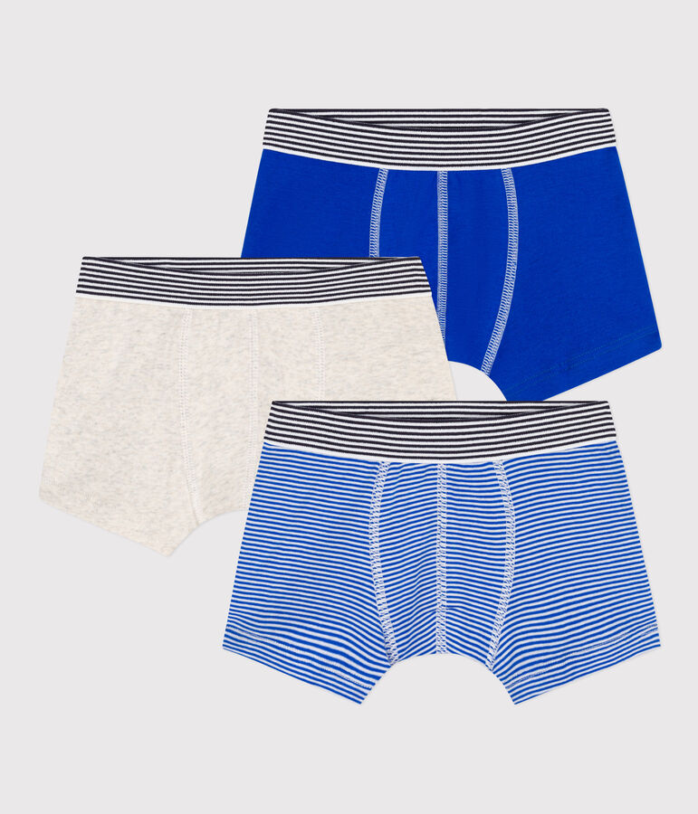 Confezione da 3 boxer Petit Bateau in cotone bambino multicolore