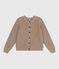 Cardigan in misto lana e cotone tinta unita donna marrone ROCHE