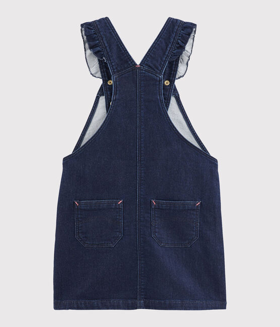 Abito salopette bambina blu DENIM BLEU FONCE