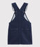 Abito salopette bambina blu DENIM BLEU FONCE