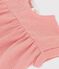 Blusa bebè a manica corta in cotone biologico rosa PAPAYE/ MARSHMALLOW