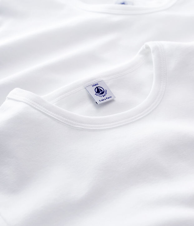 Confezione da 2 t-shirt manica corta bianche ragazzo multicolore