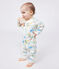 Pigiama senza piedini in cotone stampato neonato bianco MARSHMALLOW/bianco MULTICO