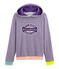 Felpa con cappuccio donna viola REAL/bianco MARSHMALLOW