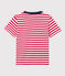 T-shirt a maniche corte in cotone bambino rosso PEPS/bianco MARSHMALLOW
