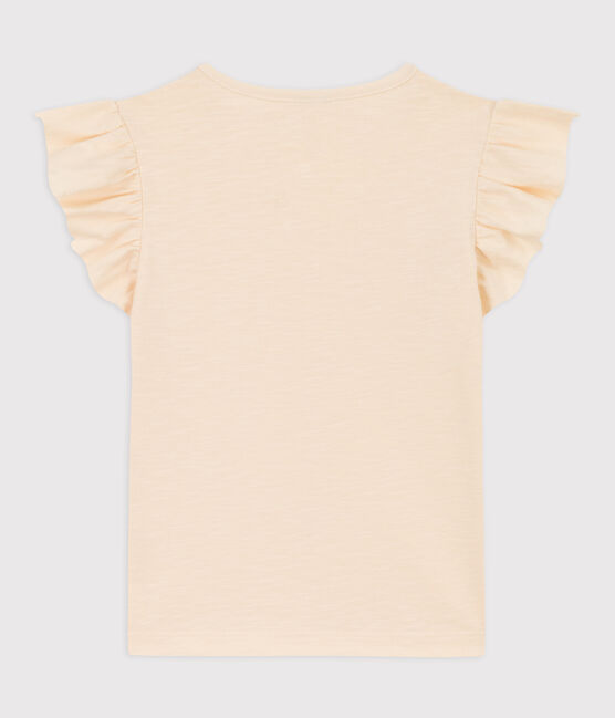 T-shirt a maniche corte in cotone bambina ecru AVALANCHE