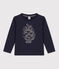 T-shirt bambino a maniche lunghe in cotone blu SMOKING