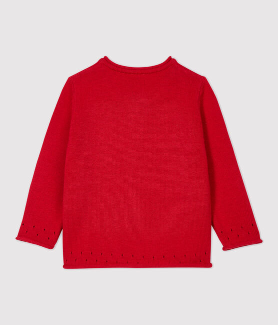 Cardigan in tricot bebè. rosso TERKUIT