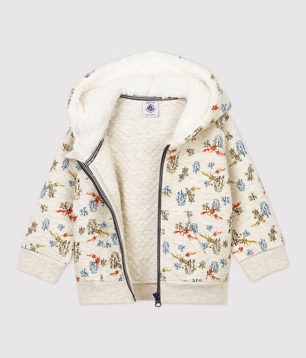 Cardigan trapuntato beb&egrave;. beige/multicolore