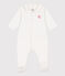 Tutina pigiama cuoricino in cotone bianco MARSHMALLOW