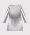 Camicia da notte in cotone a righe bambino bianco MARSHMALLOW/blu SMOKING