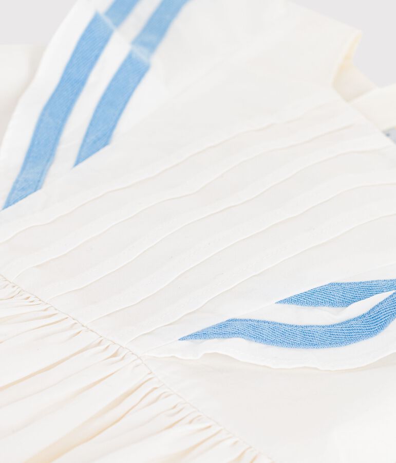 Abito senza maniche in cotone bambina bianco