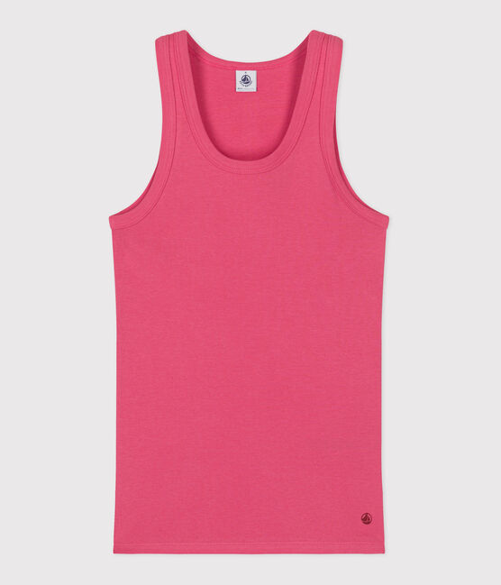 Canotta donna L'Iconique in cotone tinta unita rosa PEONIA