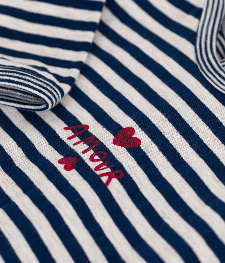 Pigiama beb&egrave; in tubique a righe blu MEDIEVAL/ MONTELIMAR