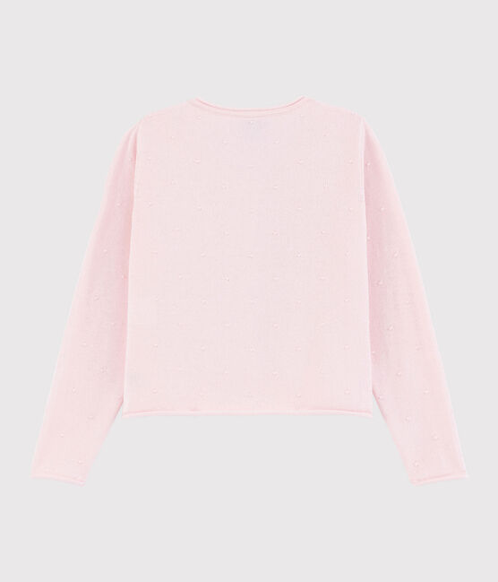 Cardigan tricot in cotone bambina rosa MINOIS