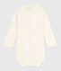 Body a dolcevita in cotone tinta unita neonato