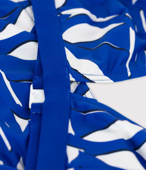 Costume da bagno 2 pezzi donna stampato bianco MARSHMALLOW/blu PERSE/ MULTICO