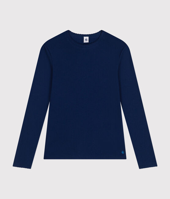 T-shirt L'ICONIQUE cocotte in cotone Donna blu MEDIEVAL