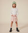 T-shirt maniche lunghe in cotone bambina bianco MARSHMALLOW