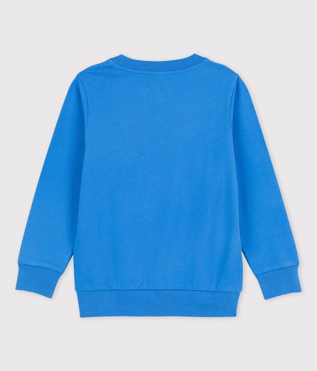 Felpa in molleton bambino blu