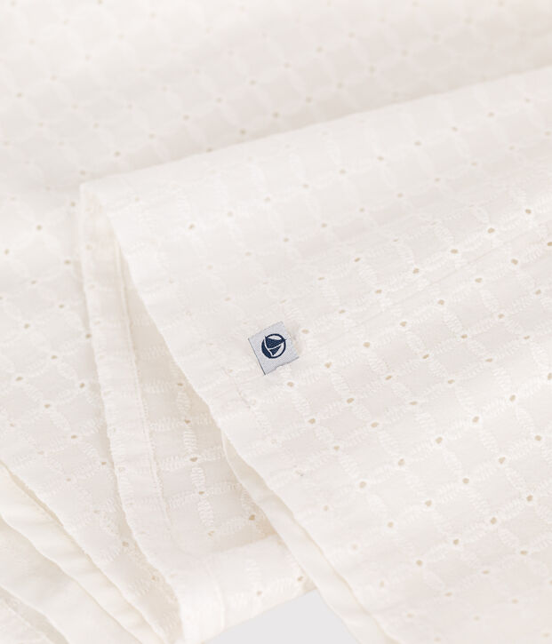 Abito senza maniche in cotone bambina bianco