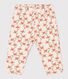 Pantaloni in tubique trapuntato con stampa per bebè