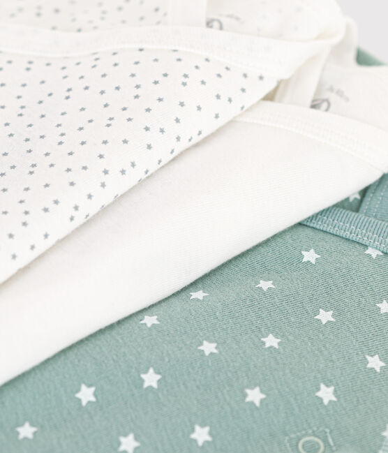 CONFEZIONE DA 3 BODY A MANICHE LUNGHE IN COTONE PER NEONATI variante 1