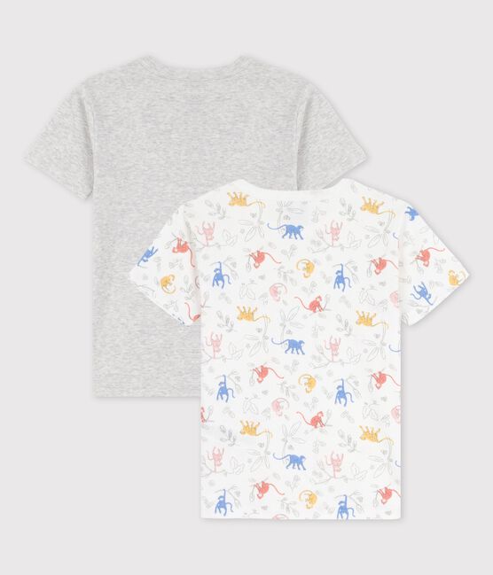Confezione da 2 t-shirt maniche corte fantasia Parigi bambino in cotone biologico variante 1