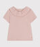 Blusa bebè a maniche corte in jersey rosa SALINE