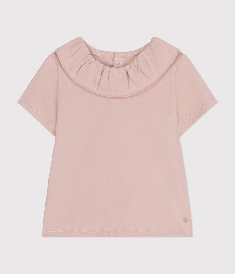 Blusa beb&egrave; a maniche corte in jersey rosa SALINE