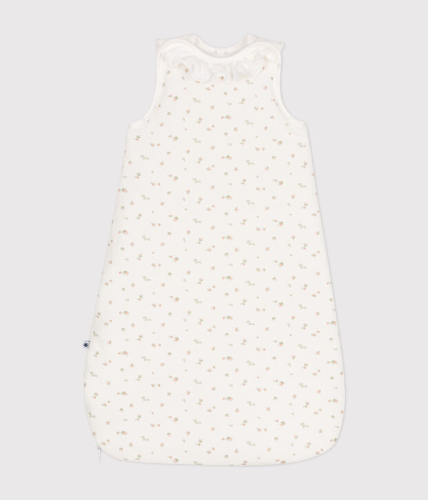 Sacco nanna in velluto a fiori neonato TOG 3 bianco/multicolore