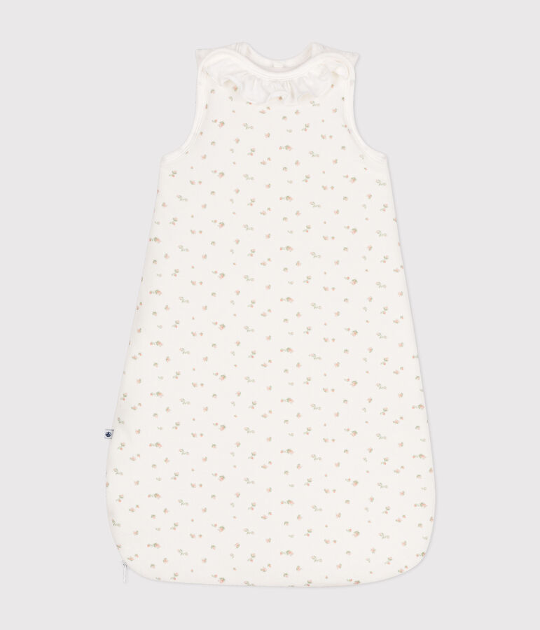 Sacco nanna in velluto a fiori neonato TOG 3 bianco/multicolore