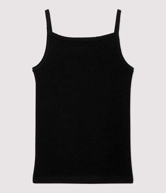 Canottiera con spalline L'ICONIQUE in cotone donna nero NOIR