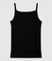 Canottiera con spalline L'ICONIQUE in cotone donna nero NOIR