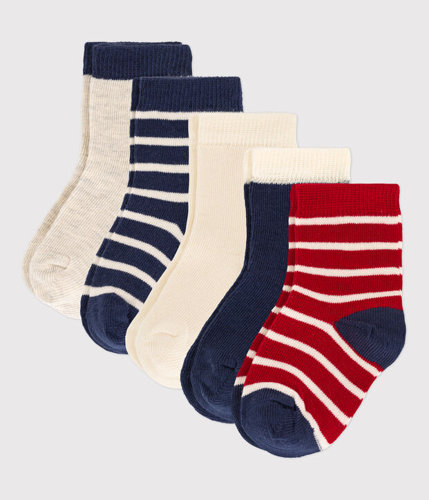 Confezione da 5 paia di calzini per neonati multicolore