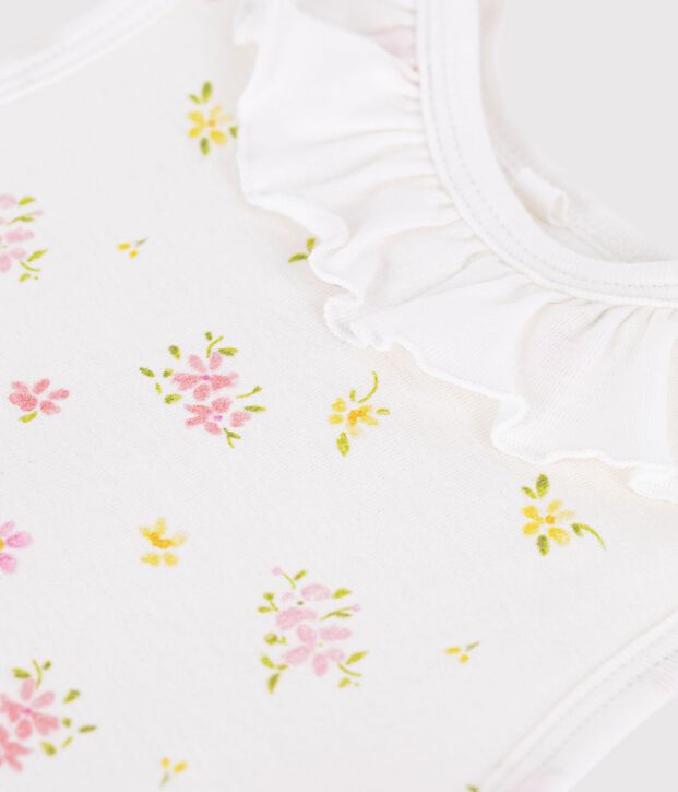 Sacco nanna neonato in cotone con stampa a fiori TOG 1,5 bianco/multicolore
