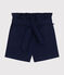 Shorts in tela di cotone bambina blu MEDIEVAL