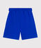 Bermuda corti in cotone tinta unita bambino blu PERSE
