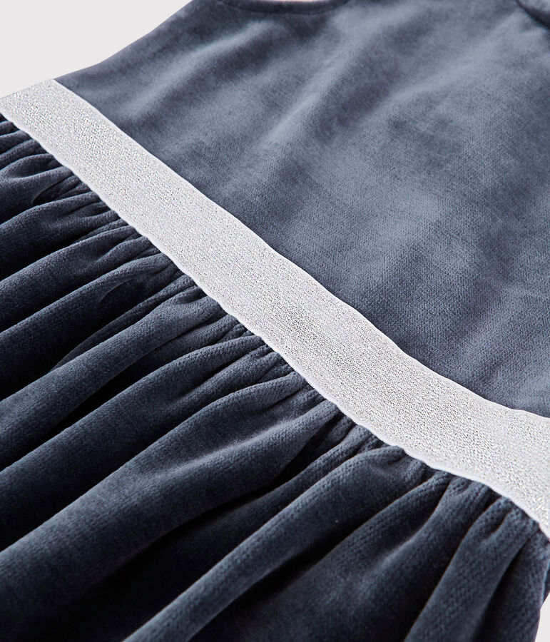 Abito manica corta bambina blu