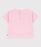 T-shirt a maniche corte in cotone con motivo a fiori neonato rosa