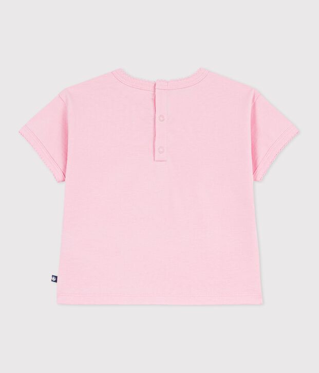 T-shirt a maniche corte in cotone con motivo a fiori neonato MARQUISE