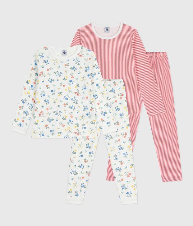 Set di pigiami in cotone fantasia bambino multicolore