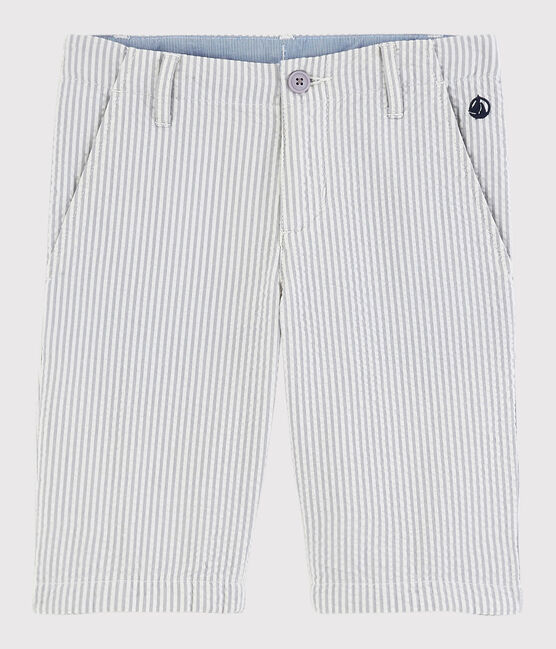Bermuda in seersucker bambino grigio GRIS/bianco MARSHMALLOW