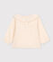 Blusa a maniche lunghe in garza di cotone per neonati ecru AVALANCHE