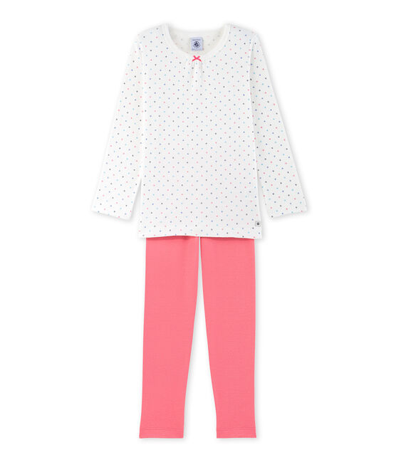 Pigiama per bambina a pois bianco LAIT/rosso CARMEN/ MULTICO
