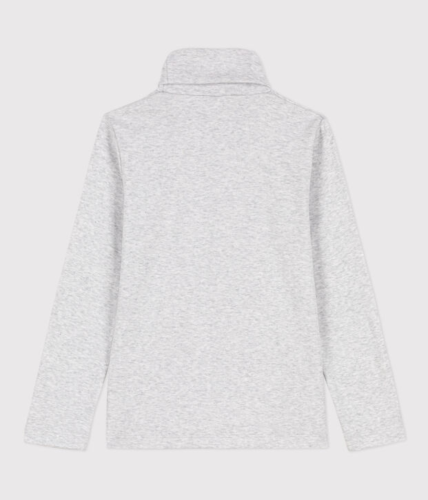 Dolcevita in cotone bambino unisex grigio
