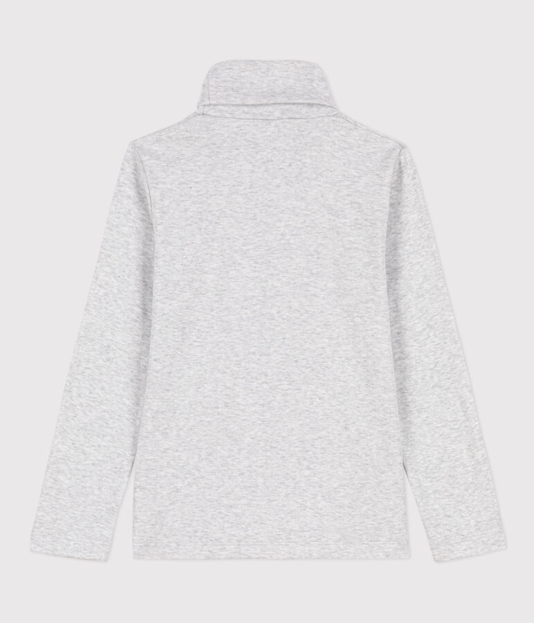 Dolcevita in cotone bambino unisex grigio